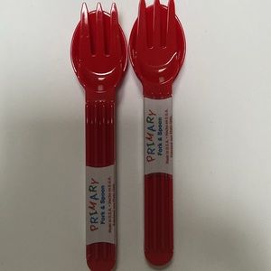 8 Pairs of Primary cutlery.  Spoon & Forks .